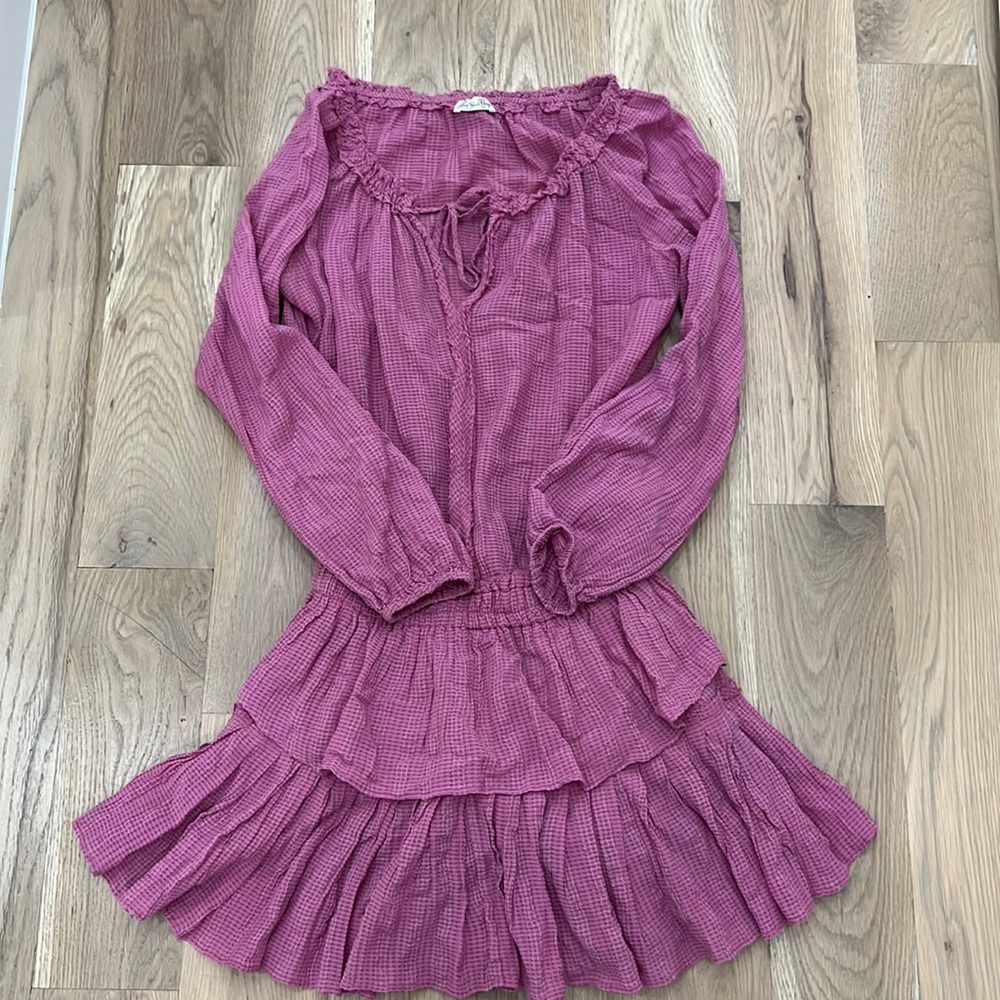Loveshackfancy pink smocked dress small